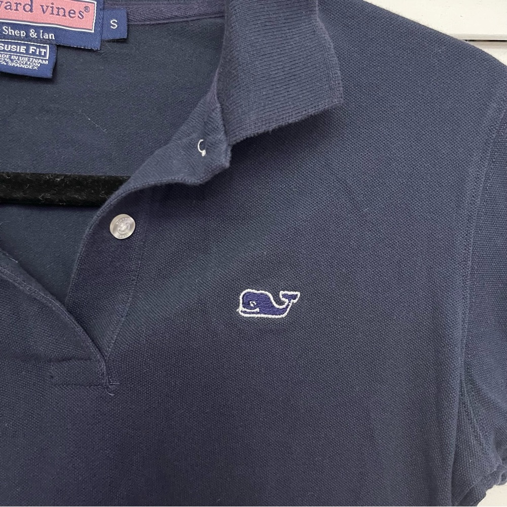Vineyard Vines®by Shep & lan Navy Blue Polo Shirt Size S - Picture 3 of 9